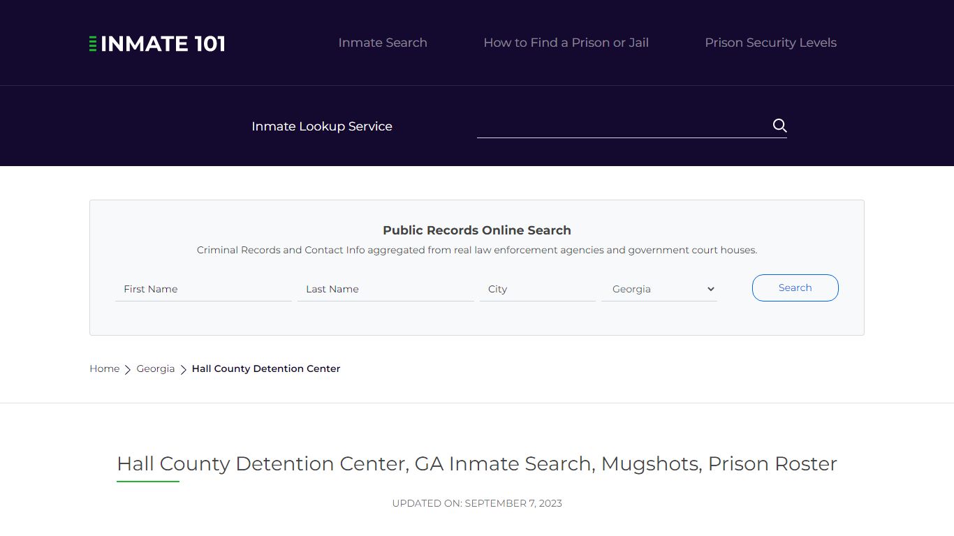 Hall County Detention Center, GA Inmate Search, Mugshots, Prison Roster ...